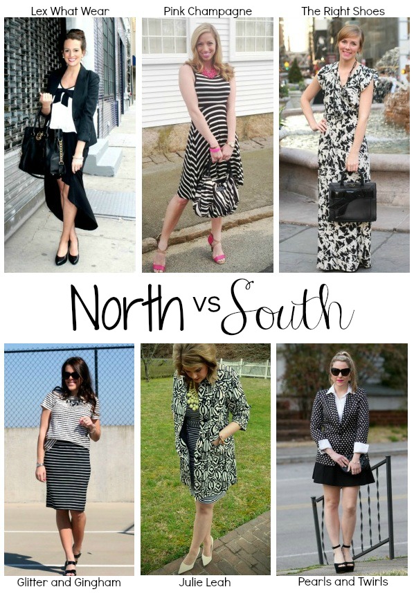 north vs. south: black & white