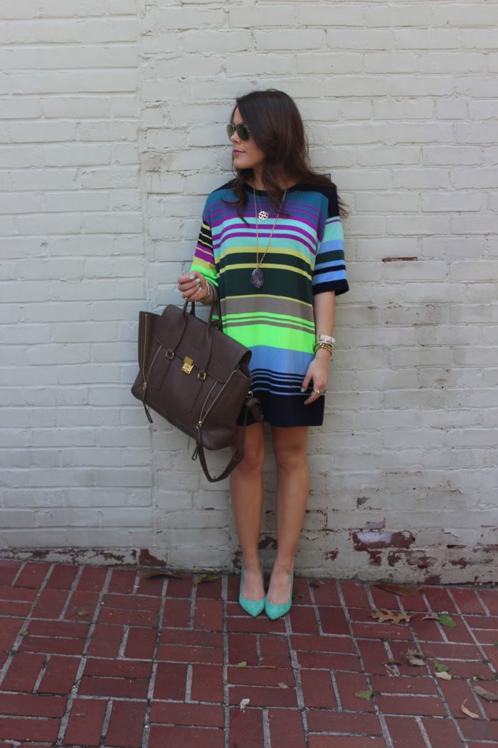 brightly striped