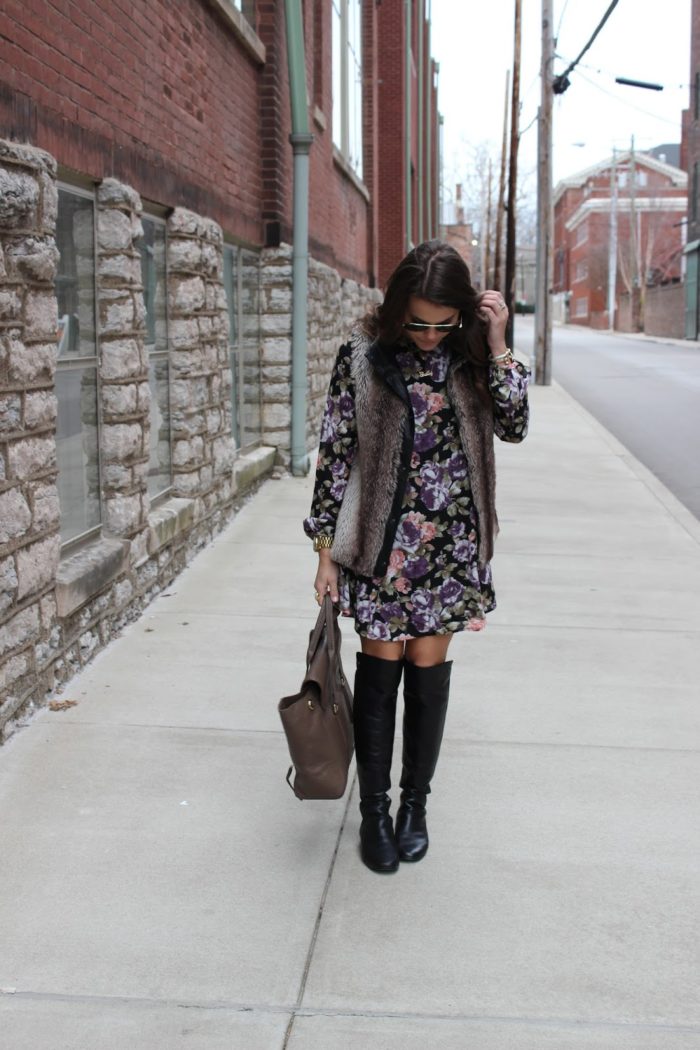 floral & faux fur