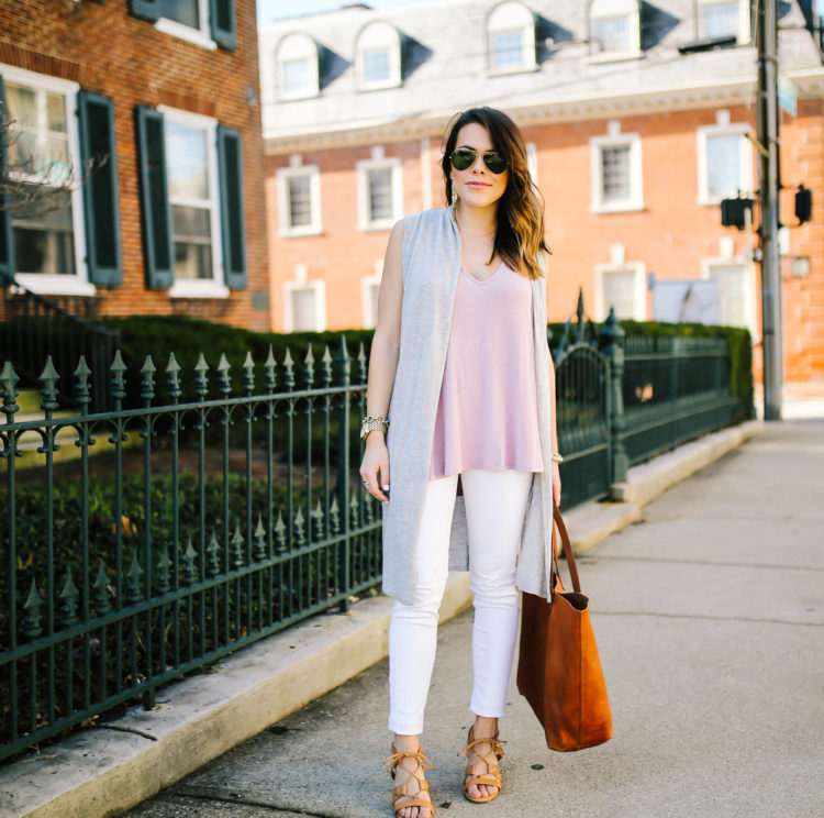 white jeans for spring - Glitter & Gingham