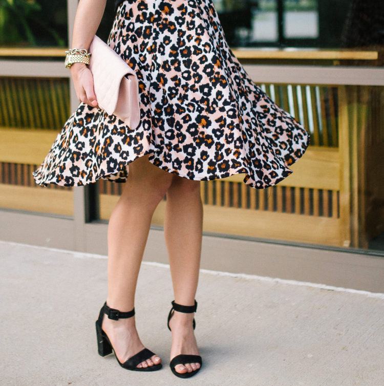 Summer Style via Glitter & Gingham // H&M Leopard Skirt, Zara Sandals, Vera Bradley Clutch