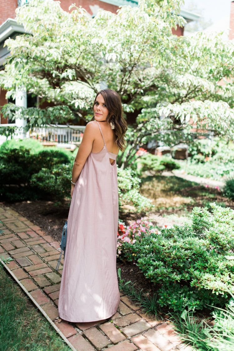 Shopbop Maxi on Glitter & Gingham // Ft. Rebecca Minkoff Handbag, Bauble Bar Earrings, Leopard Sandals