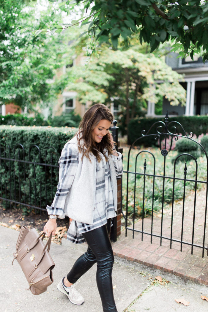 plaid & leather