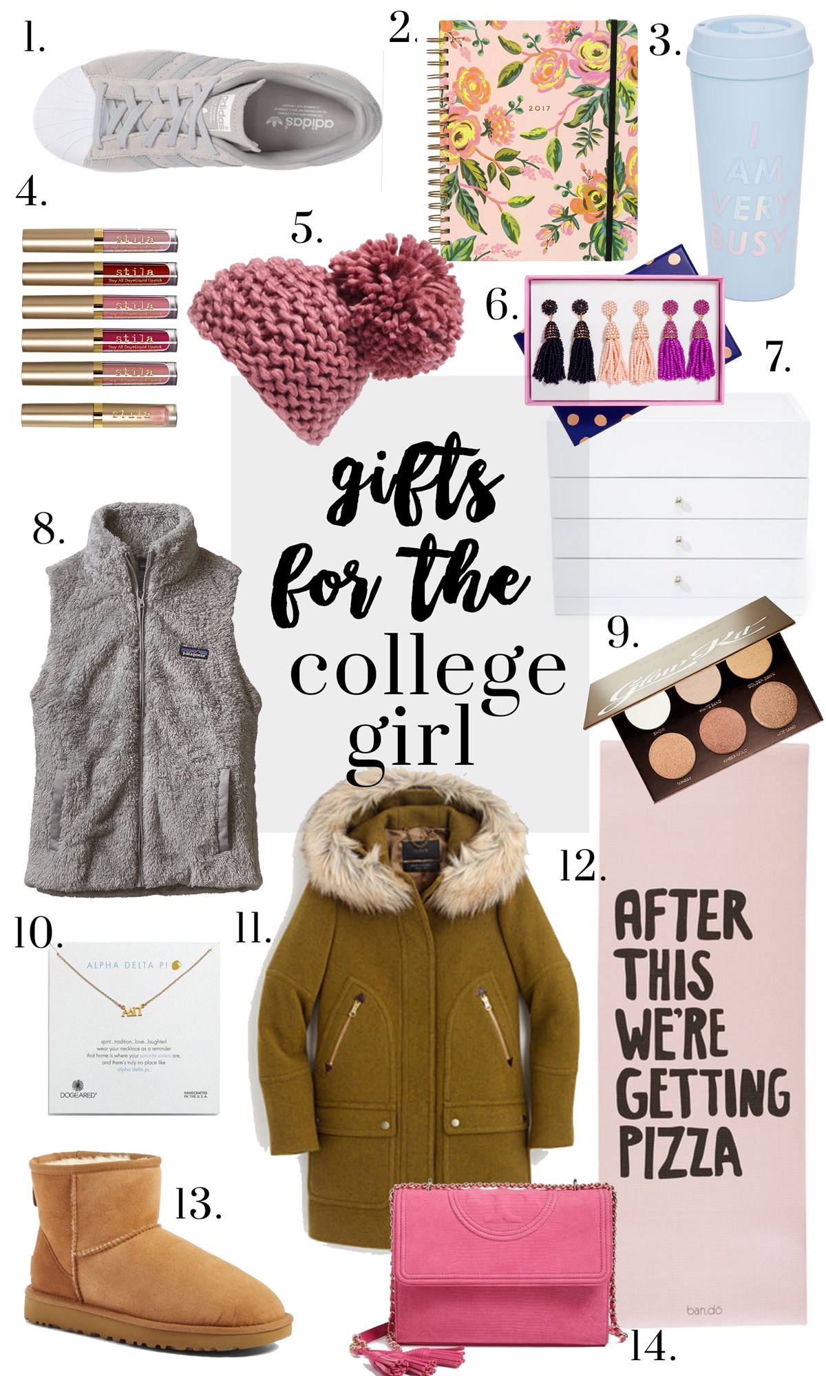 Gifts For College Girls Glitter Gingham