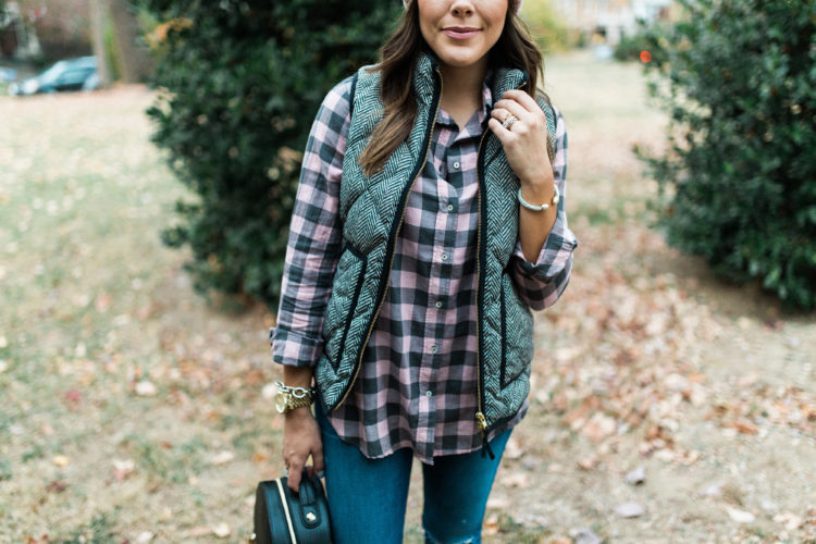 pompom beanie or bust - Glitter & Gingham