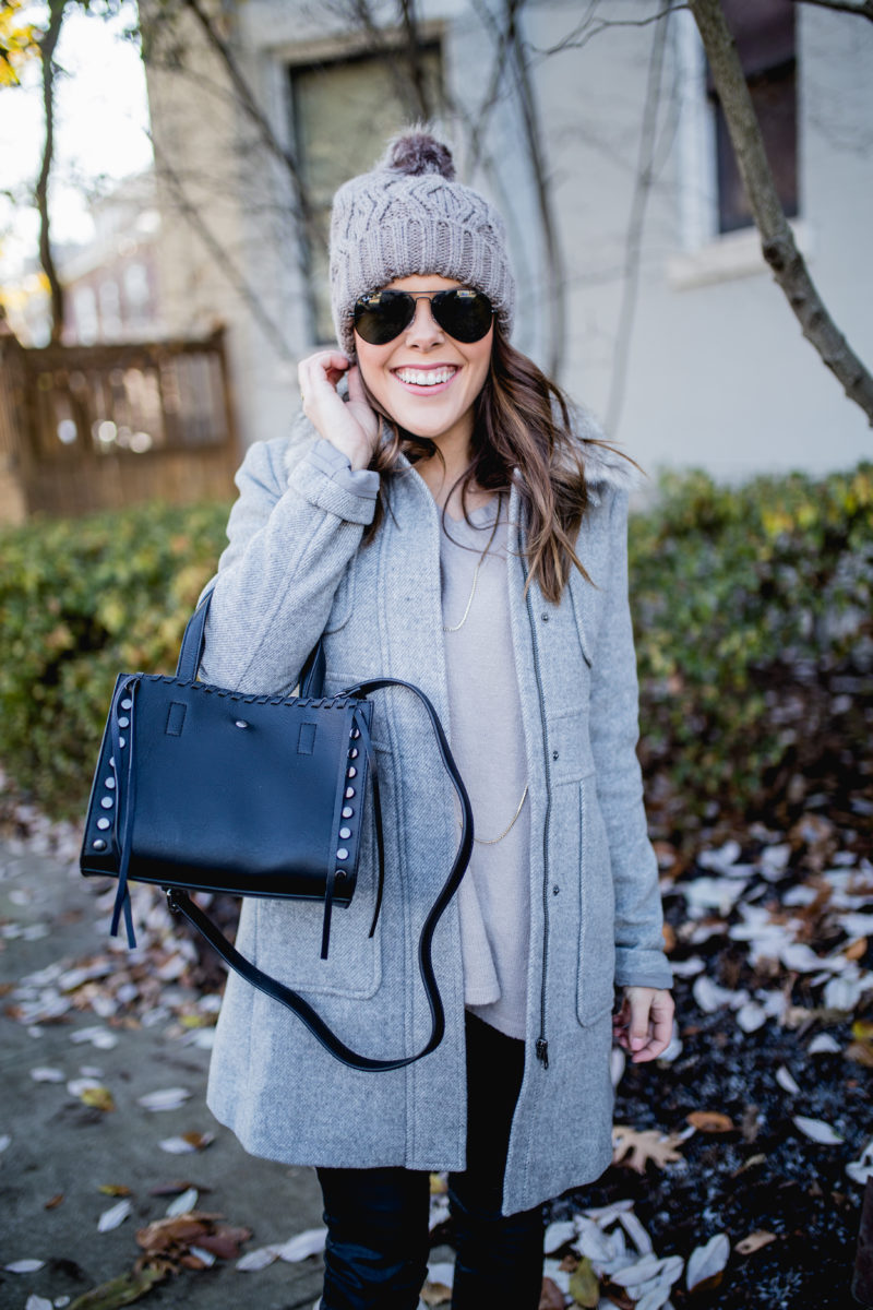 A Grey Coat - Glitter & Gingham