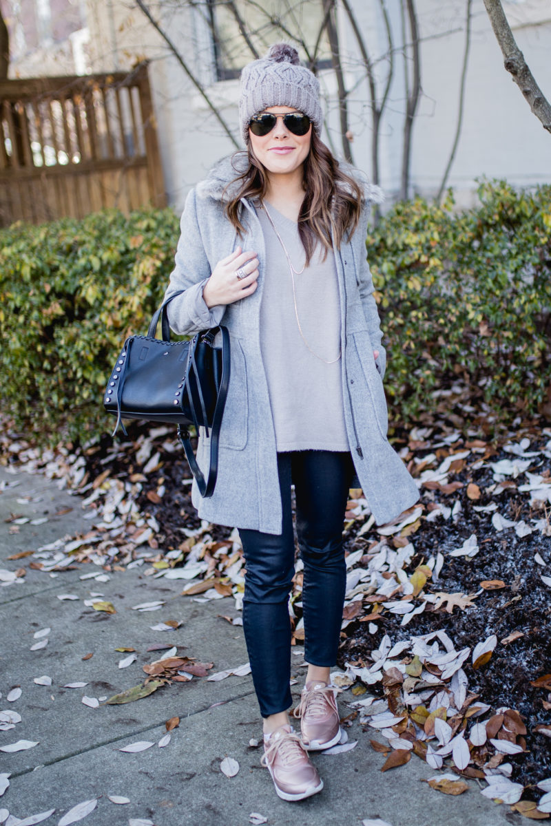 A Grey Coat - Glitter & Gingham