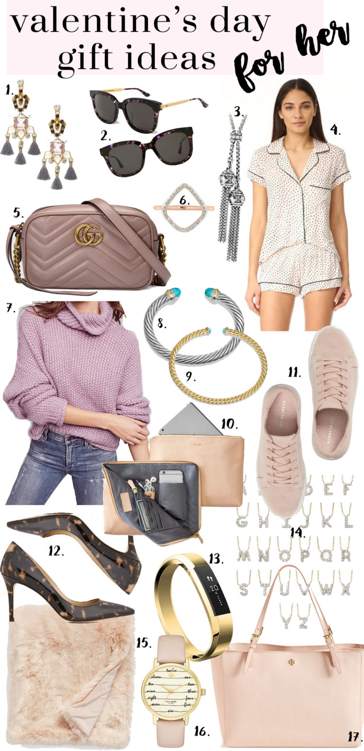 Valentine's Day Gift Ideas for Her:: Valentine's Day Gift Guide Ft. Tory Burch, David Yurman, Gucci, Stella & Dot, Ann Taylor, Mark & Graham