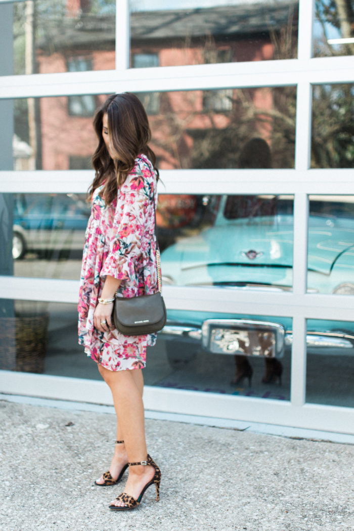 a fun spring floral dress