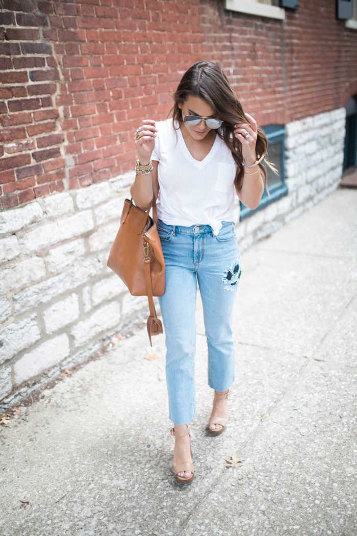 embroidered jeans for fall - Glitter & Gingham