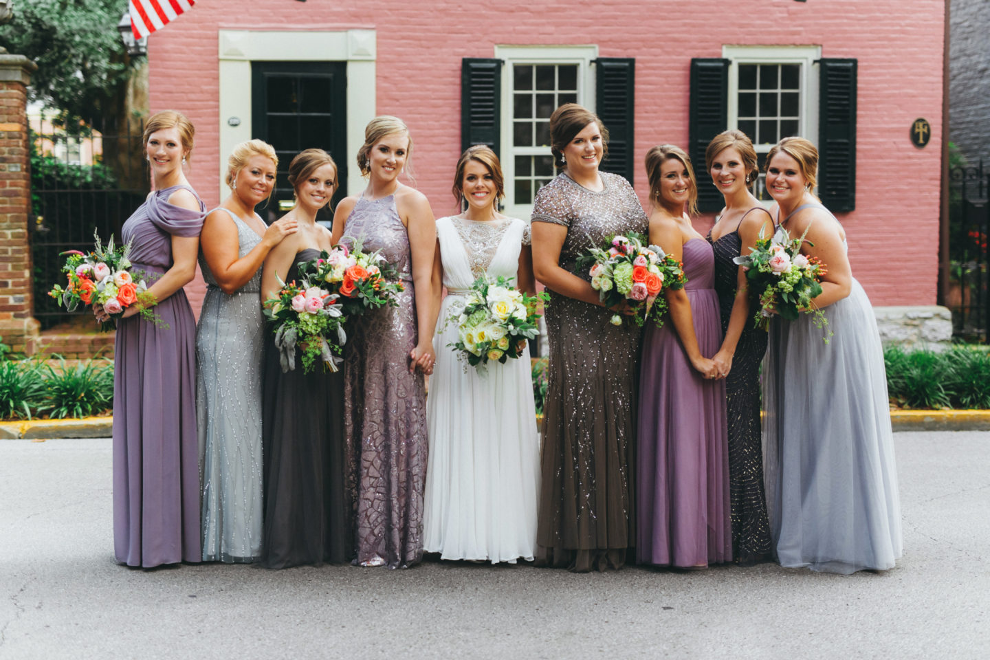 How To Mix And Match Your Bridesmaids Dresses Glitter And Gingham