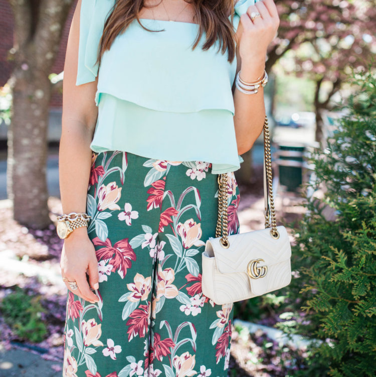 Tropical Print Pants / Summer Outfit Idea via Glitter & Gingham