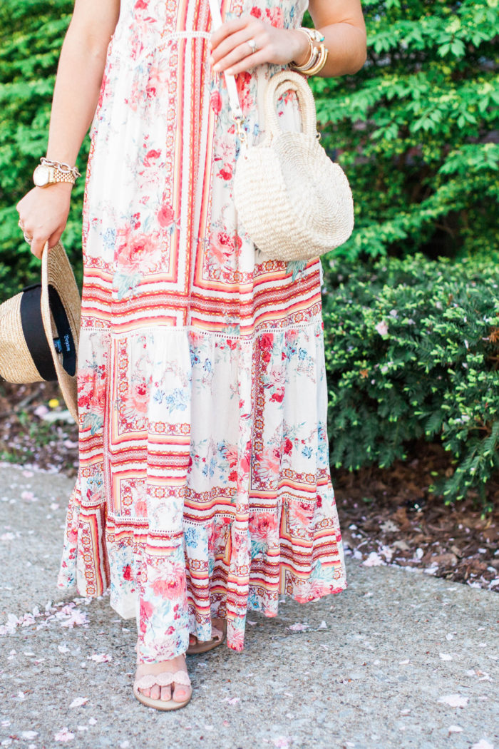 printed maxi dress