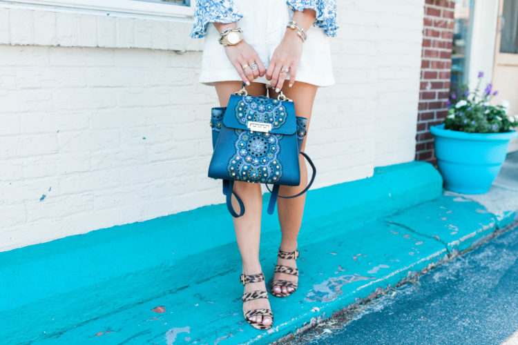 Blue Floral Blouse