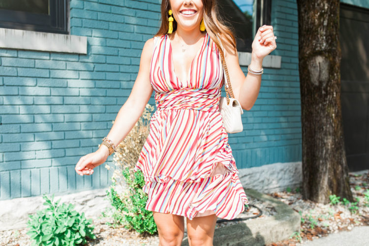 Multi Colored Stripe Dress / Summer Dress