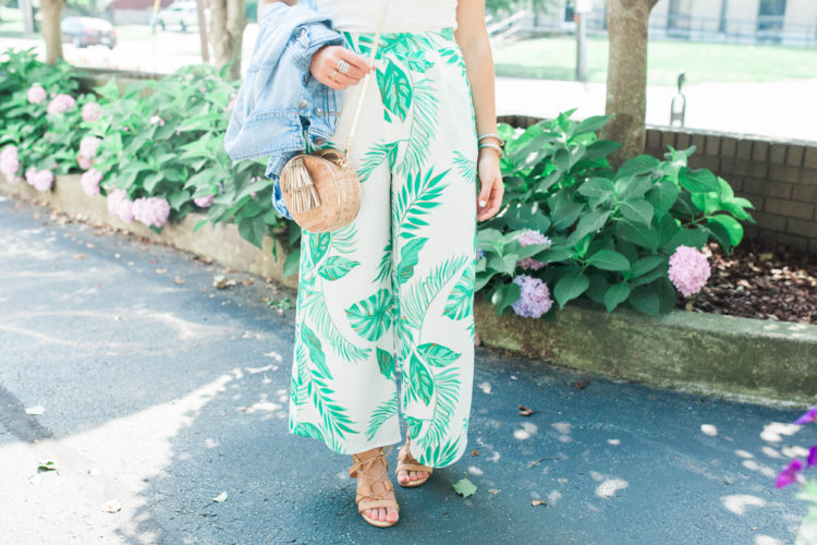 Palm Print Pants / Summer Outfit