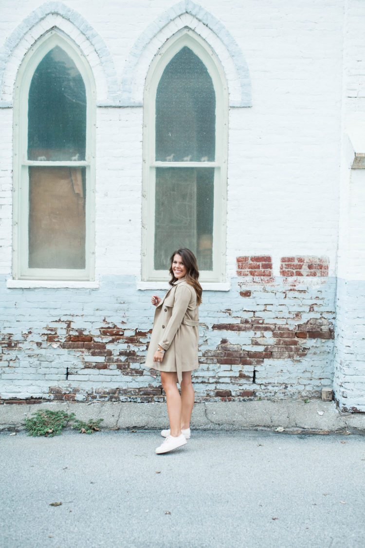 A casual take on a trench coat for fall