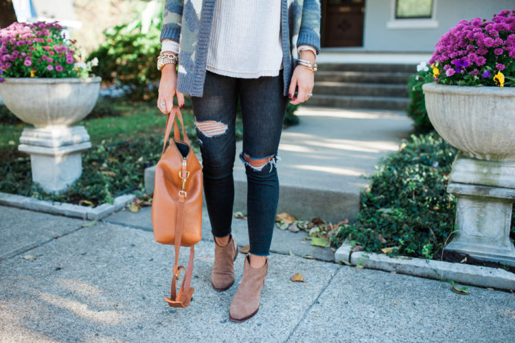 Camo cardigan / casual fall outfit / target style