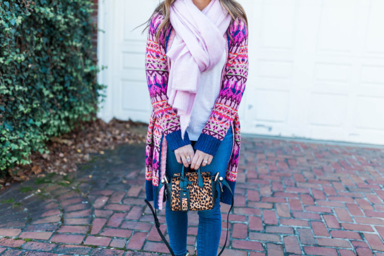 Fair Isle Cardigan / Colorful Winter Outfit