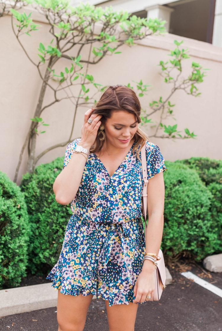 Floral Romper Fun - Glitter & Gingham