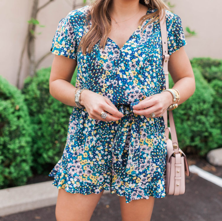 Floral Romper Fun - Glitter & Gingham