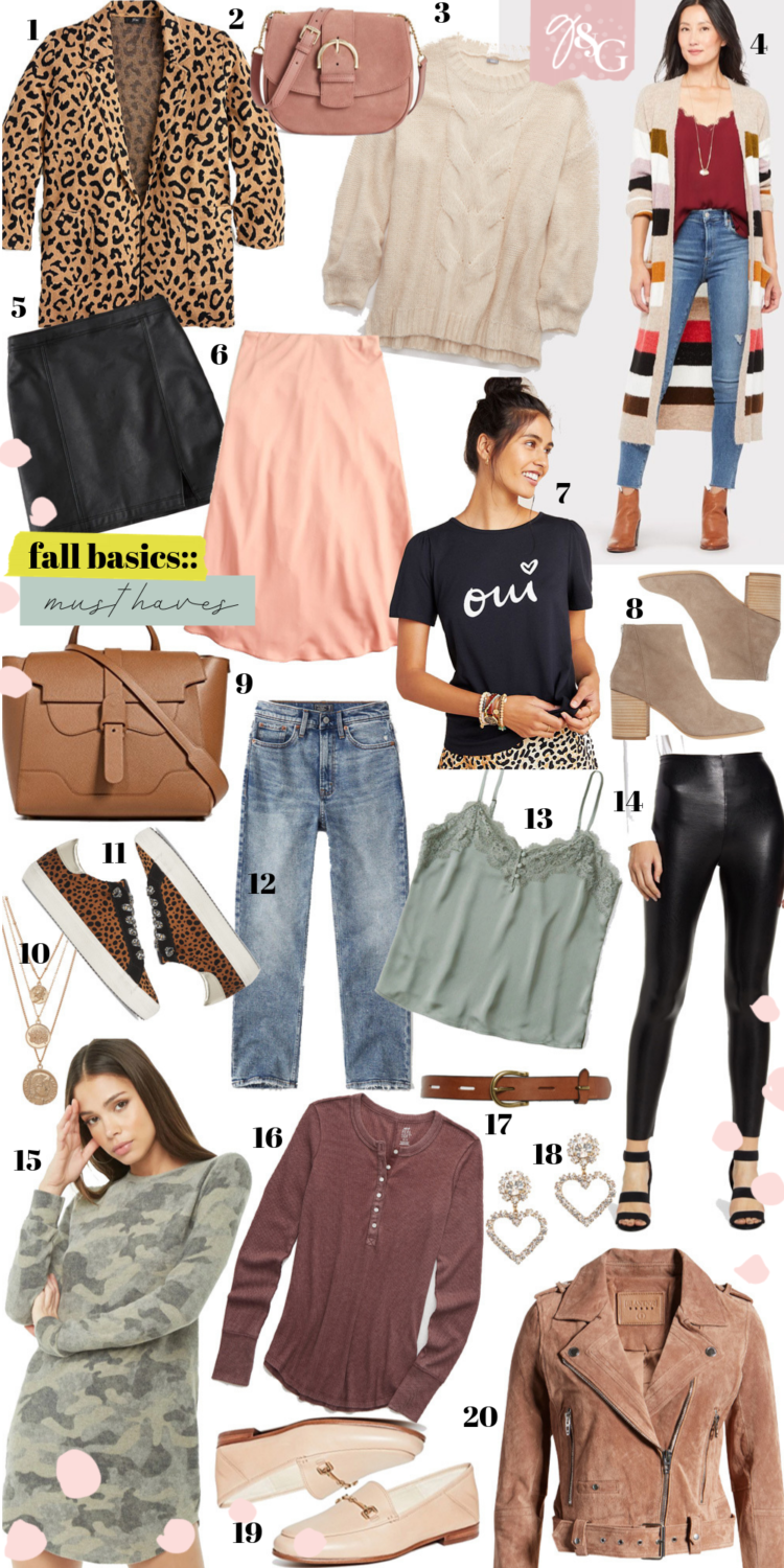 Fall Basics Must Haves // Fall closet staples