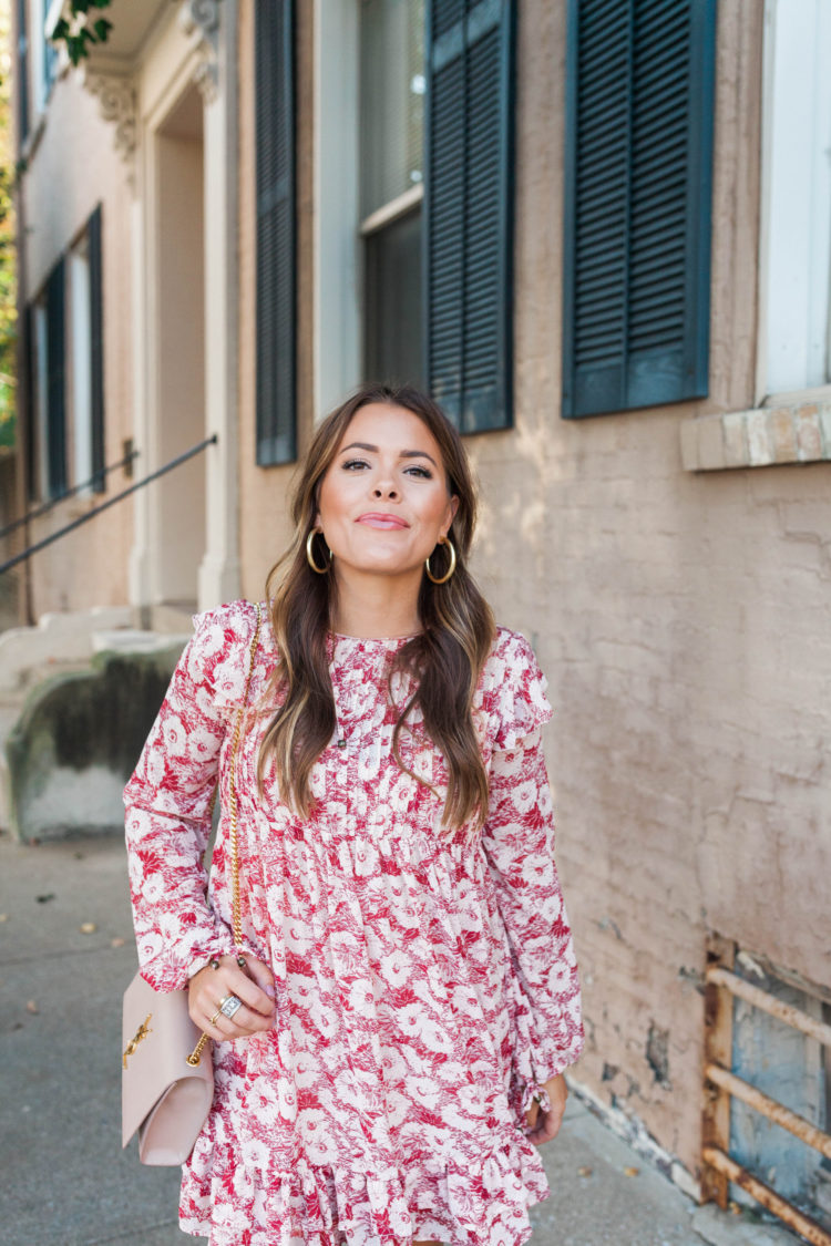 Fall Floral Frock - Glitter & Gingham