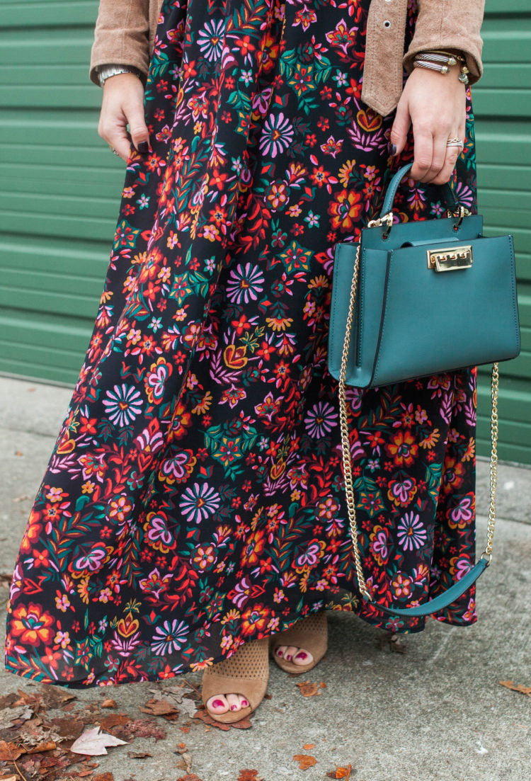 Floral Fall Maxi / Glitter & Gingham