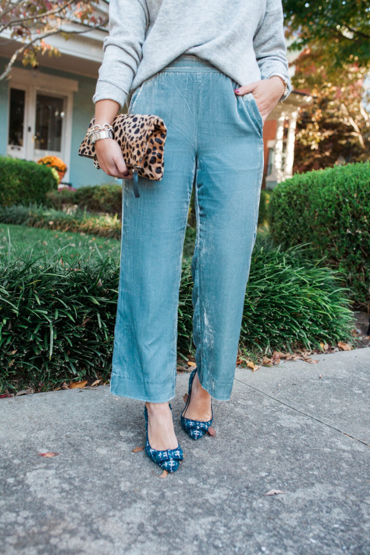 How to wear velvet pants / Glitter & Gingham