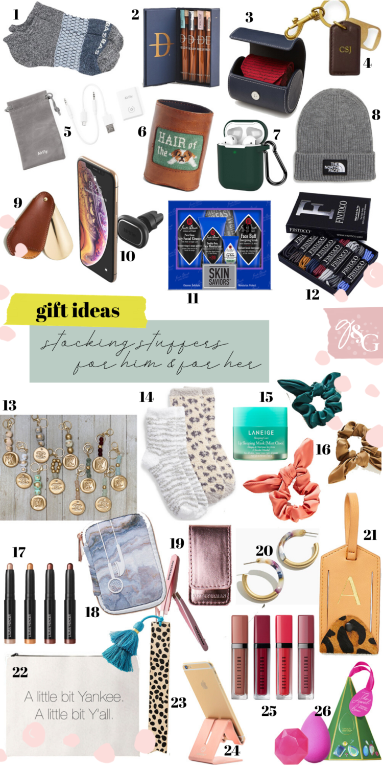 Stocking Stuffer Gift Ideas for Him & Her / Glitter & Gingham