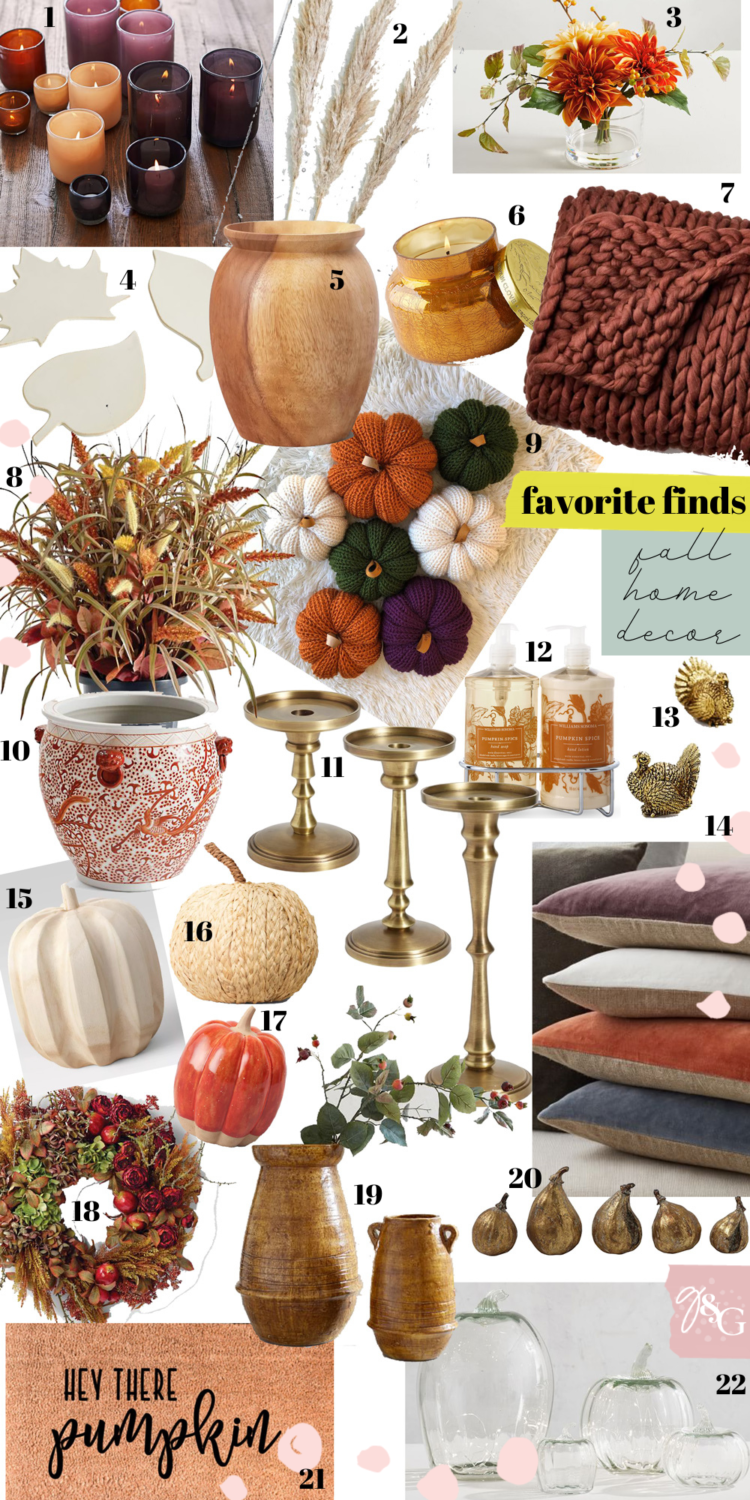 Favorite Finds / Fall Home Decor, Glitter & Gingham