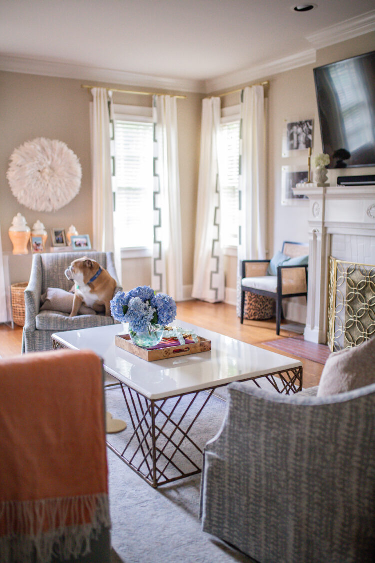 Our Southern Transitional Living Room Decor Glitter & Gingham