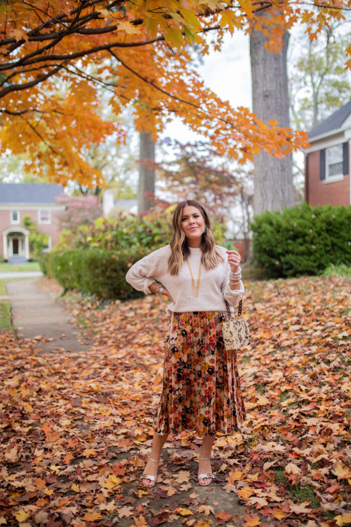 How to Style a Midi Skirt for Fall - Glitter & Gingham