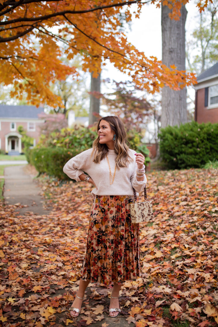 How To Style A Midi Skirt For Fall - Glitter & Gingham