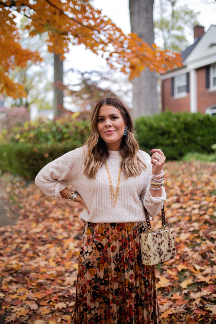 How to Style a Midi Skirt for Fall - Glitter & Gingham