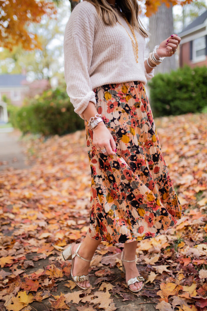 How to Style a Midi Skirt for Fall - Glitter & Gingham