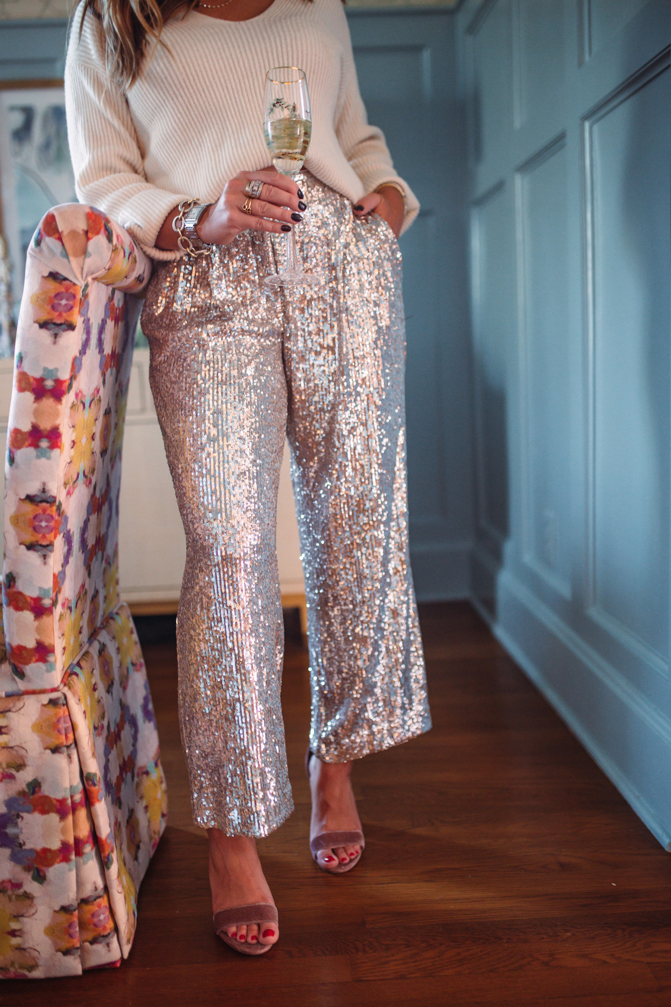 Holiday Outfit Inspo Part 2: Sequin Pants and Sweater