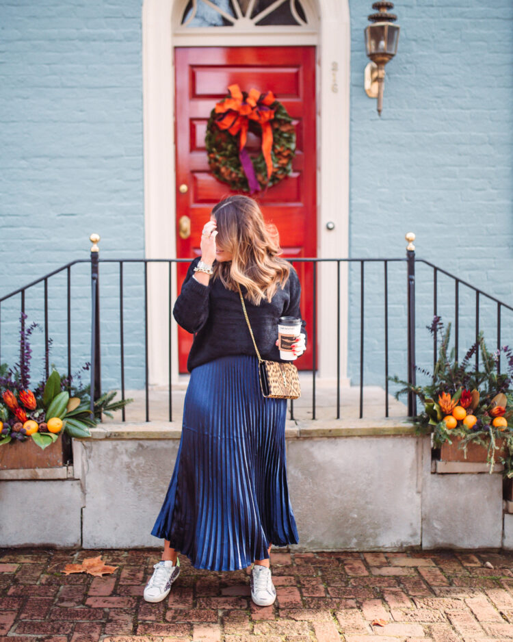 How to style navy & black together / Glitter & Gingham