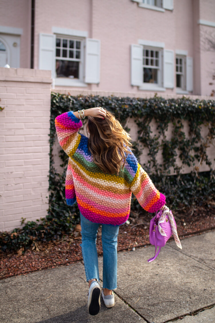 Rainbow Cardigan / Glitter & Gingham