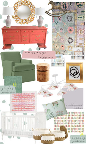 Colorful Nursery Inspiration Board - Glitter & Gingham