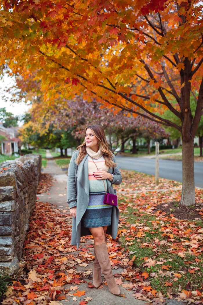 How to Style a Sweater Dress for Pregnancy - Glitter & Gingham